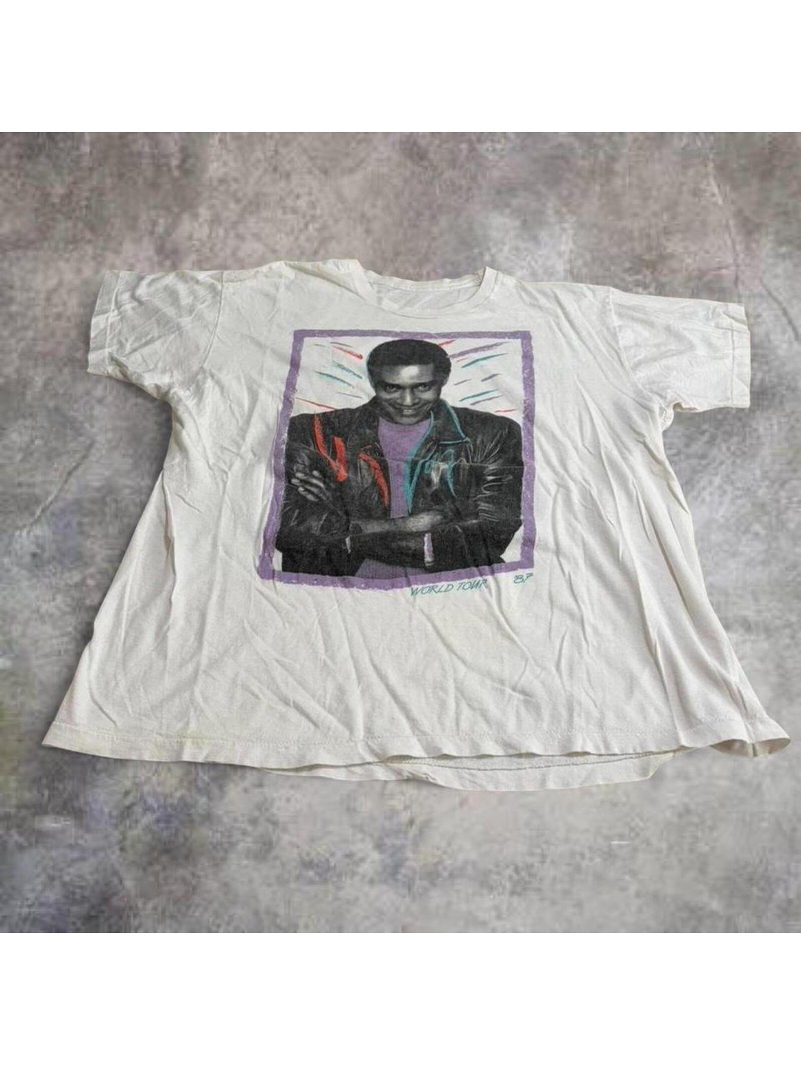 Vintage Chaka Khan World Tour 87 Concert Tour Large Shirt White Al Jarreau